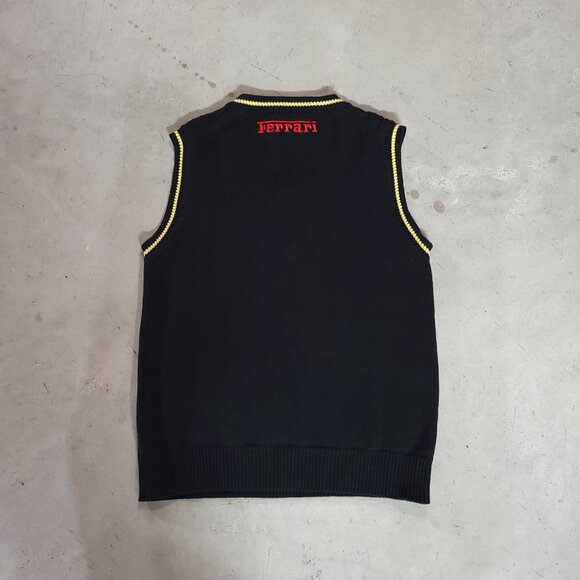 Black Ferrari Knit Vest - Picture 2 of 4